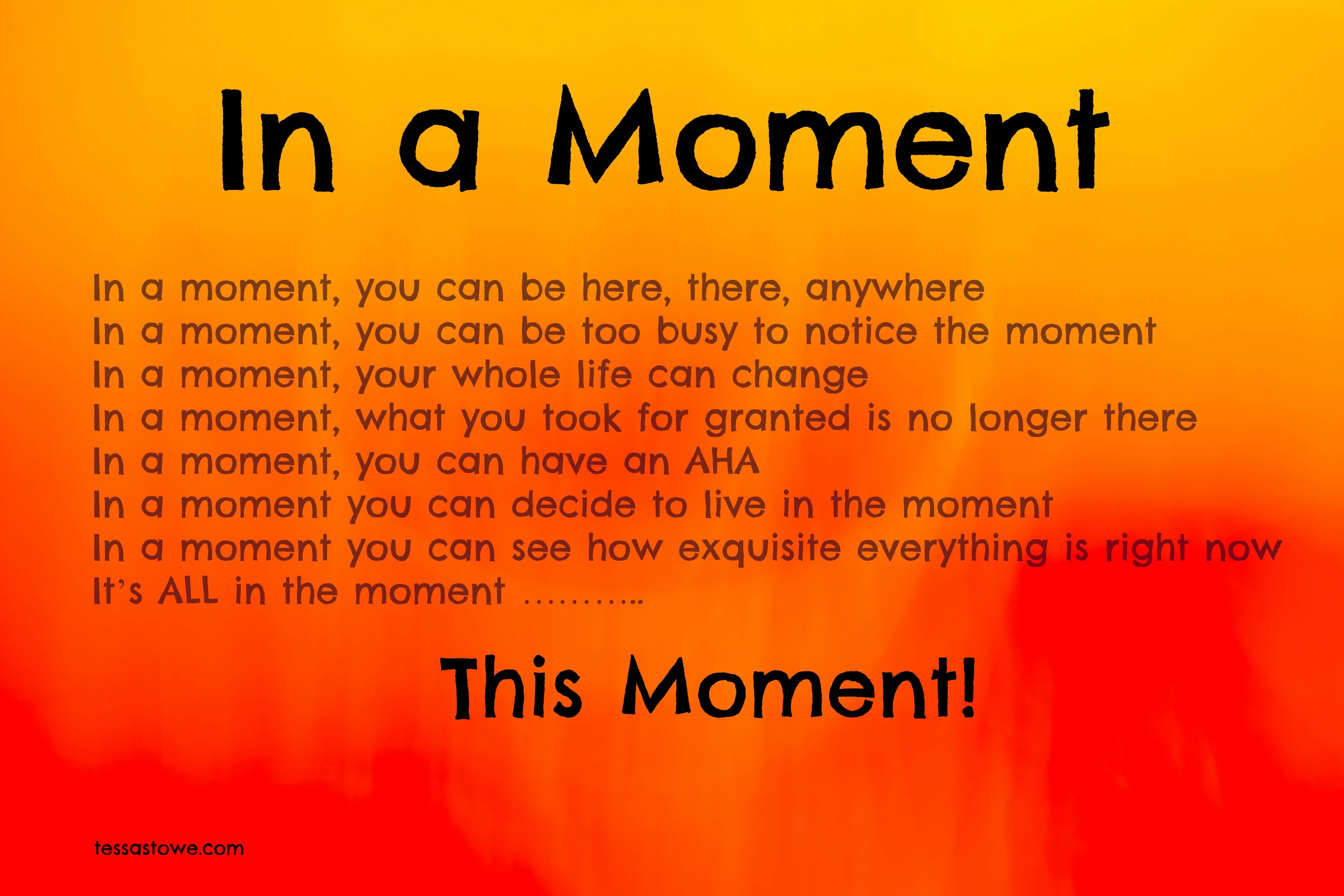 In A Moment – Poem